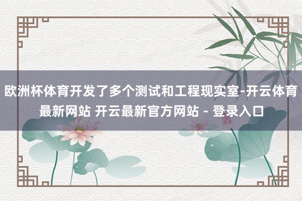 欧洲杯体育开发了多个测试和工程现实室-开云体育最新网站 开云最新官方网站 - 登录入口