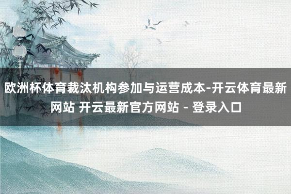 欧洲杯体育裁汰机构参加与运营成本-开云体育最新网站 开云最新官方网站 - 登录入口