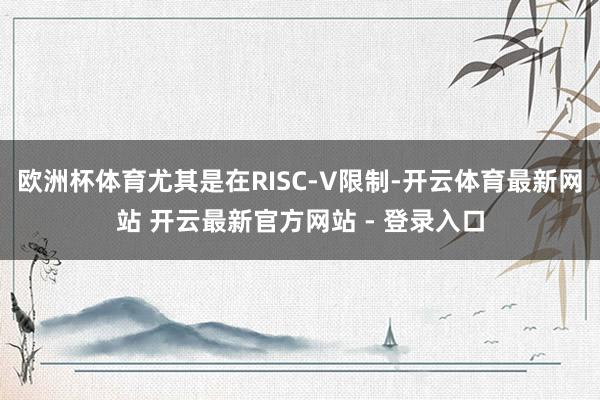 欧洲杯体育尤其是在RISC-V限制-开云体育最新网站 开云最新官方网站 - 登录入口