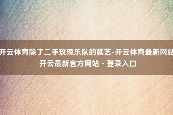 开云体育除了二手玫瑰乐队的献艺-开云体育最新网站 开云最新官方网站 - 登录入口