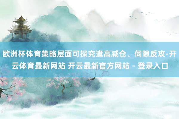 欧洲杯体育策略层面可探究逢高减仓、伺隙反攻-开云体育最新网站 开云最新官方网站 - 登录入口