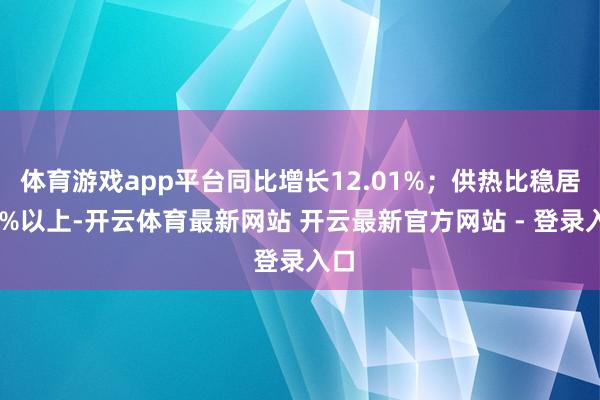 体育游戏app平台同比增长12.01%；供热比稳居40%以上-开云体育最新网站 开云最新官方网站 - 登录入口