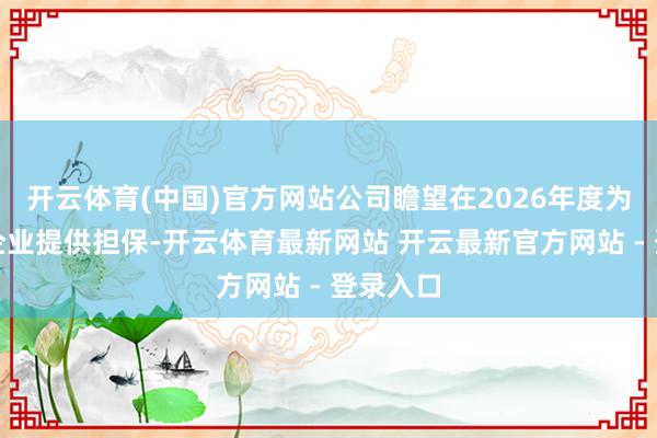 开云体育(中国)官方网站公司瞻望在2026年度为集团内企业提供担保-开云体育最新网站 开云最新官方网站 - 登录入口