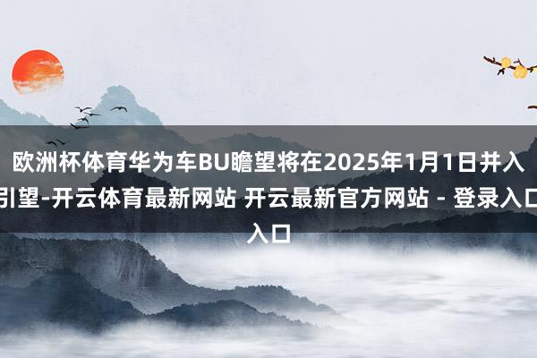 欧洲杯体育华为车BU瞻望将在2025年1月1日并入引望-开云体育最新网站 开云最新官方网站 - 登录入口