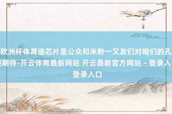 欧洲杯体育造芯片是公众和米粉一又友们对咱们的孔殷期待-开云体育最新网站 开云最新官方网站 - 登录入口