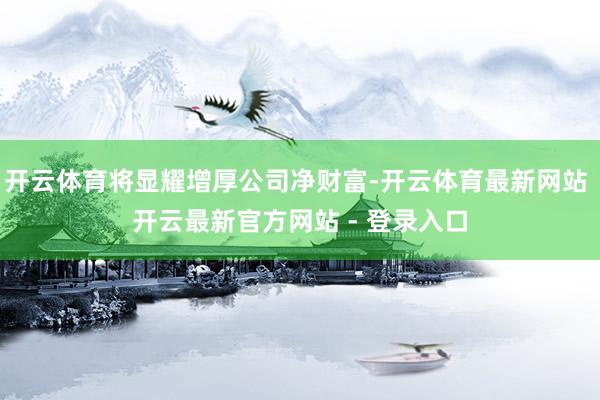 开云体育将显耀增厚公司净财富-开云体育最新网站 开云最新官方网站 - 登录入口